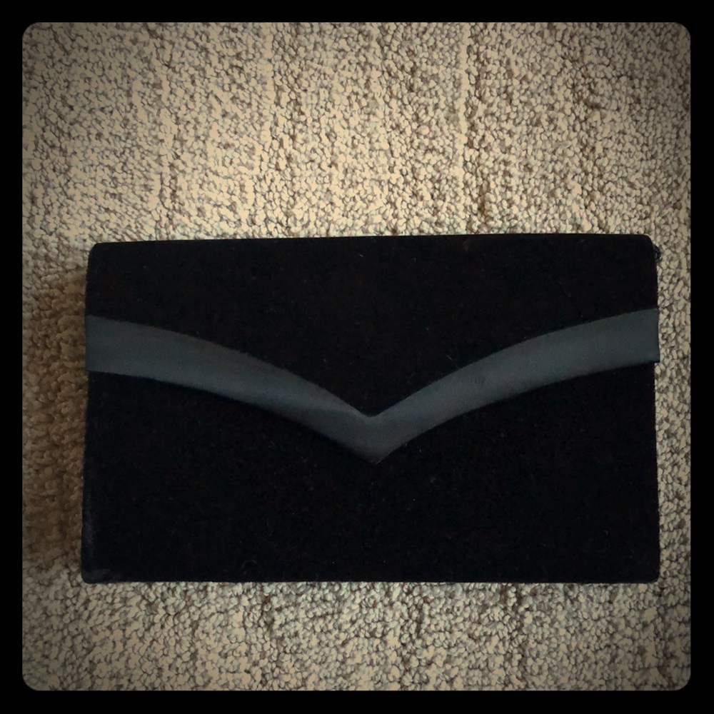 Black velvet clutch